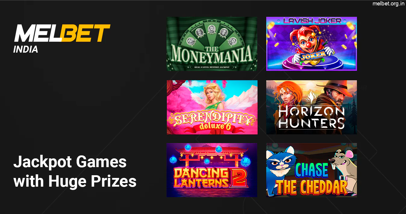 Jackpot Games are casino games with a possibility to win big jackpot - Melbet India